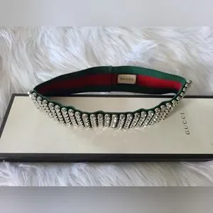 Gucci | Accessories | Gucci Crystal Embellished Web Headband 
